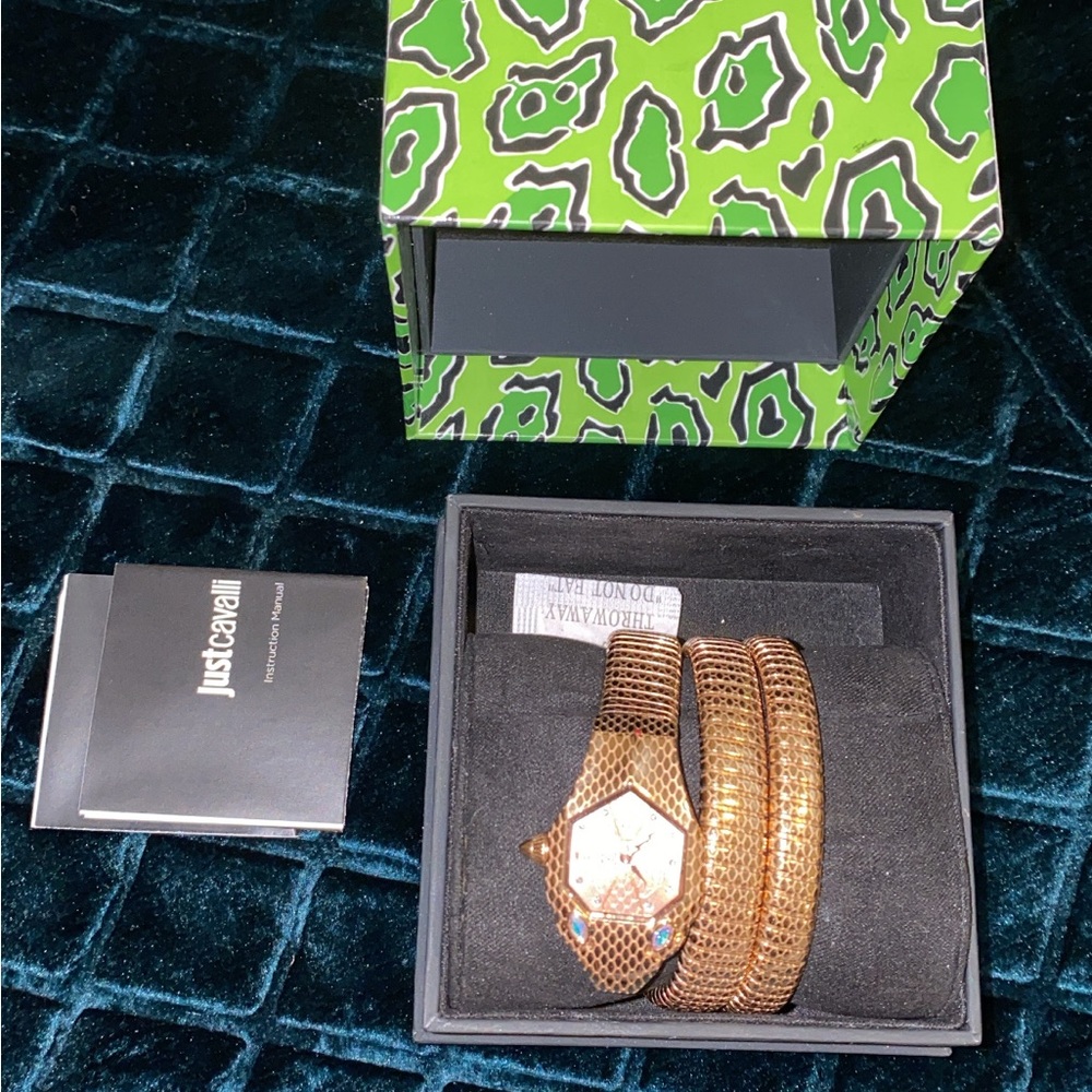Watch, hand watch, Cavalli rose gold
